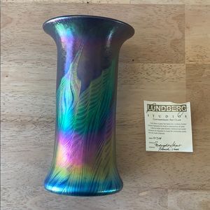 Lundberg Studios blown glass vase PENDING SALE